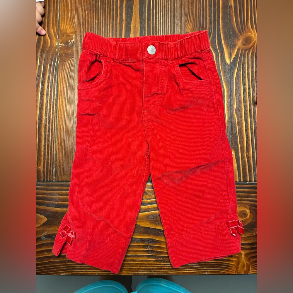 Baby girls red corduroy pants 12-18 month